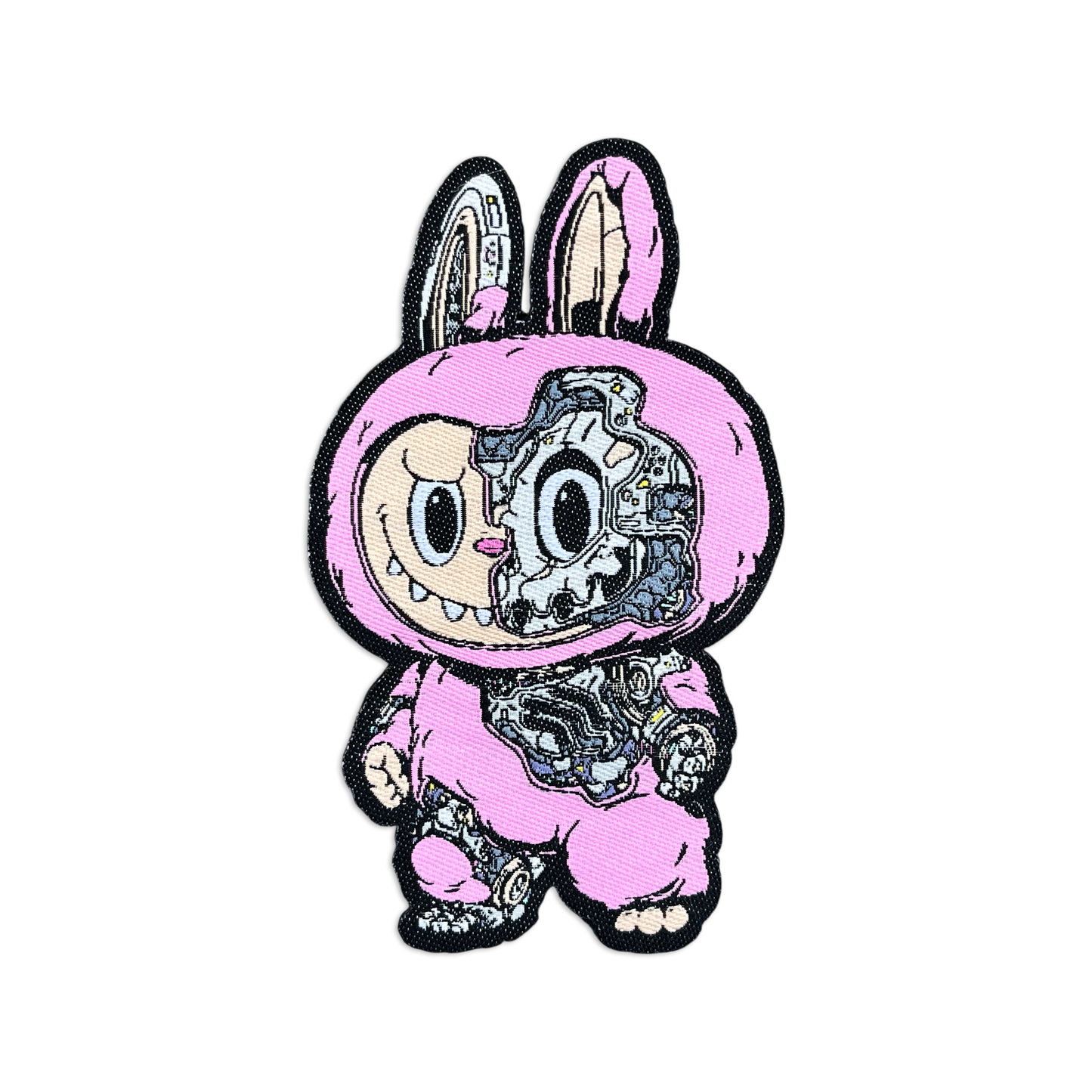 Mechasoul Monster Patch showing a cute pink mechanical monster.