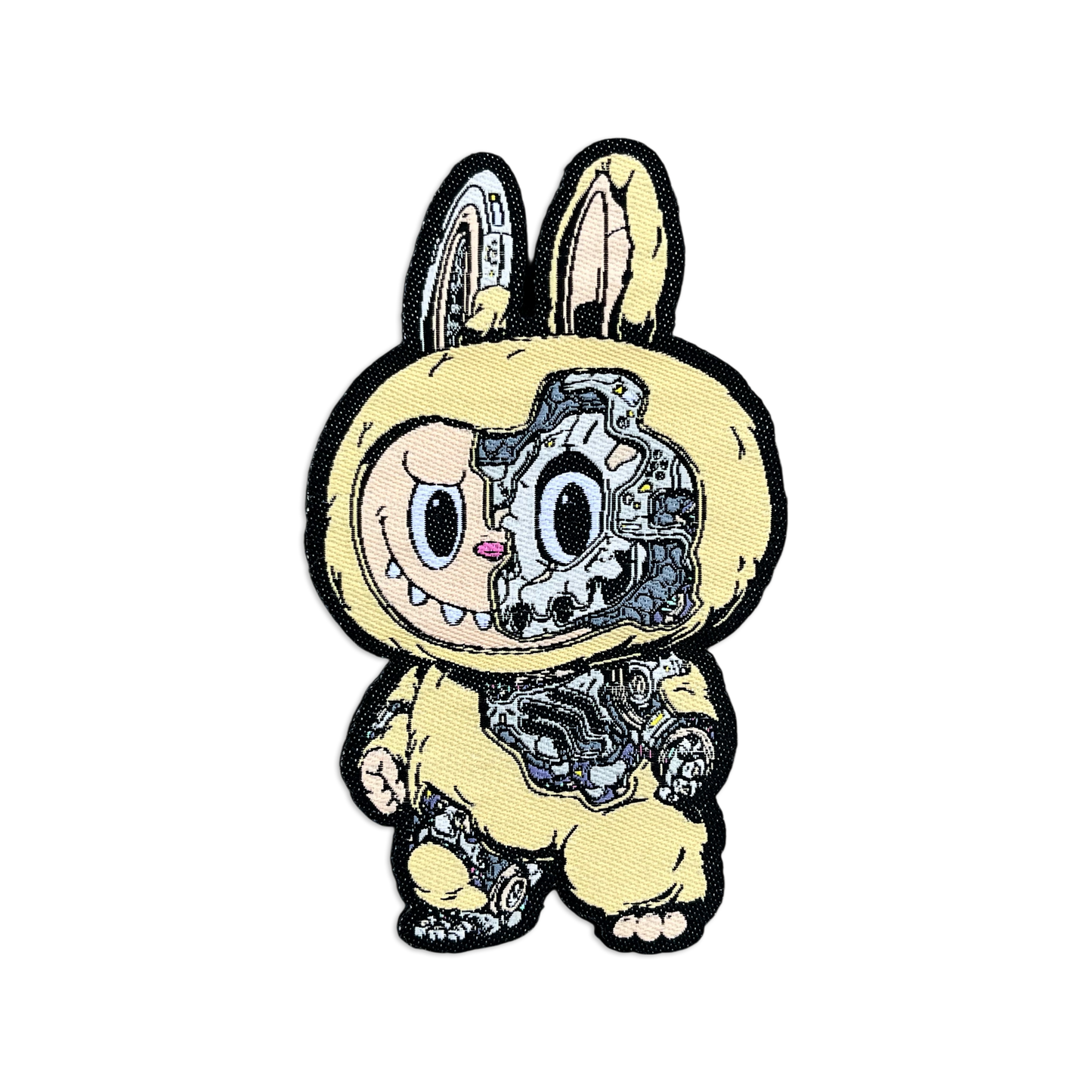 Mechasoul Monster Patch showing a cute light yellow mechanical monster.
