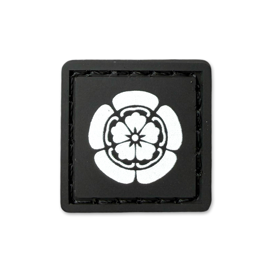 Sakura Emblem RE flower ranger eye patch in black with white design, perfect for Ranger Eye collections