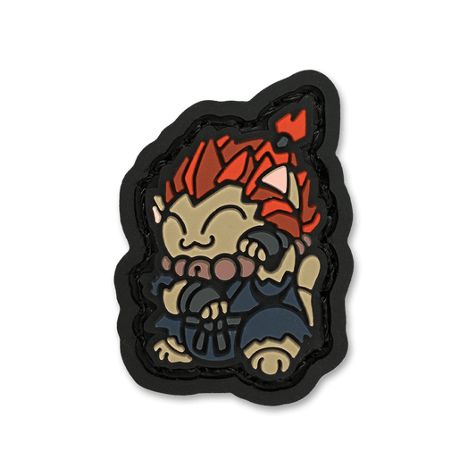 Akuma Neko RE Ranger Eye patch featuring a cute character design with red hair and blue clothes in a lucky cat pose.
