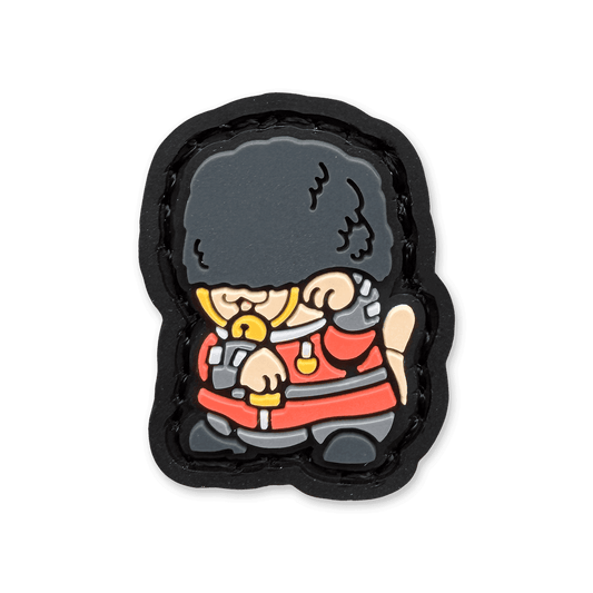 England Neko RE PVC ranger eye patch of a cartoon british guard depicted as a lucky cat 