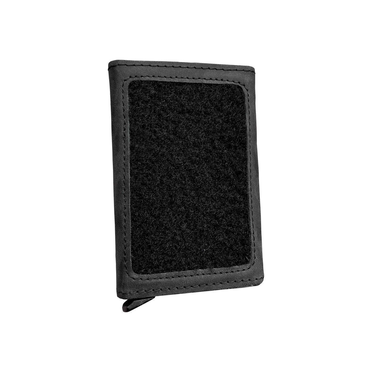 GHOST 001 WALLET EDC pop up card wallet with exposed hook and loop front 