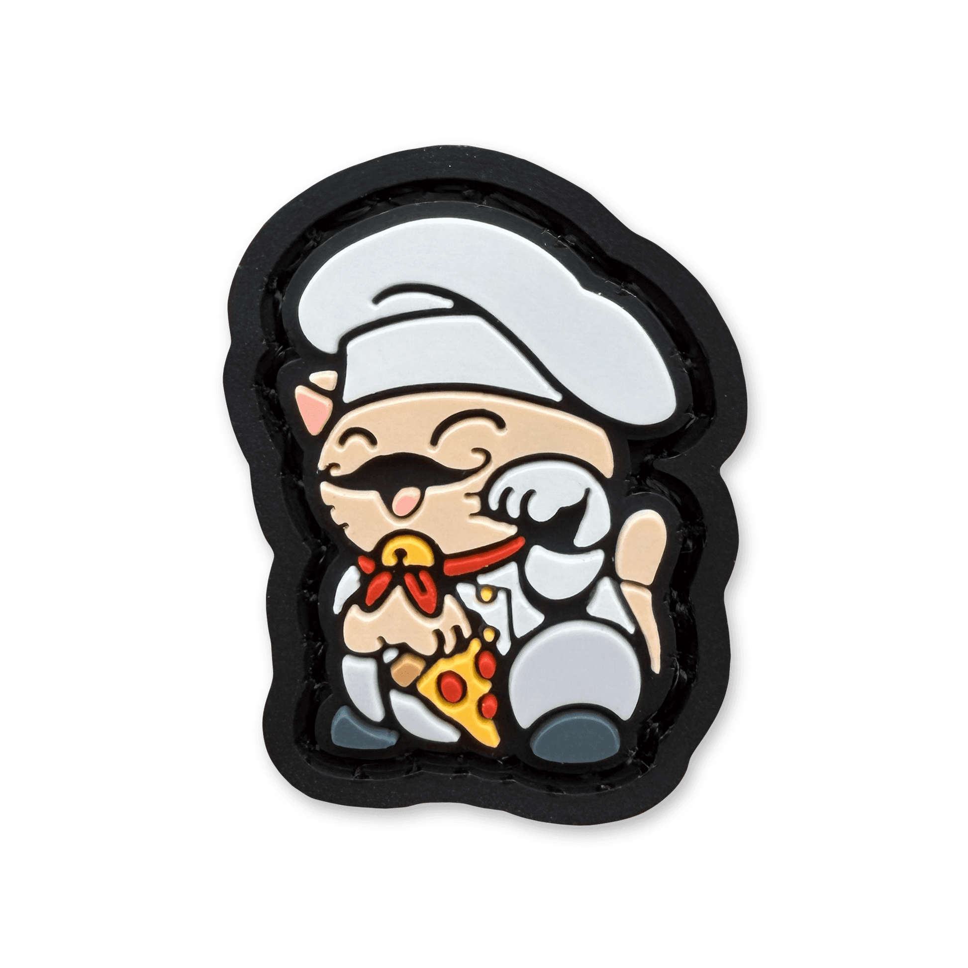 Italy Neko RE Ranger Eyepatch featuring a cheerful cat chef holding a slice of pizza