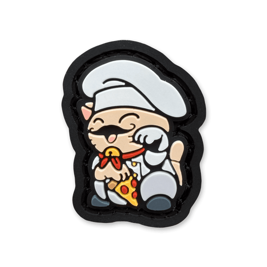 Italy Neko RE Ranger Eyepatch featuring a cheerful cat chef holding a slice of pizza