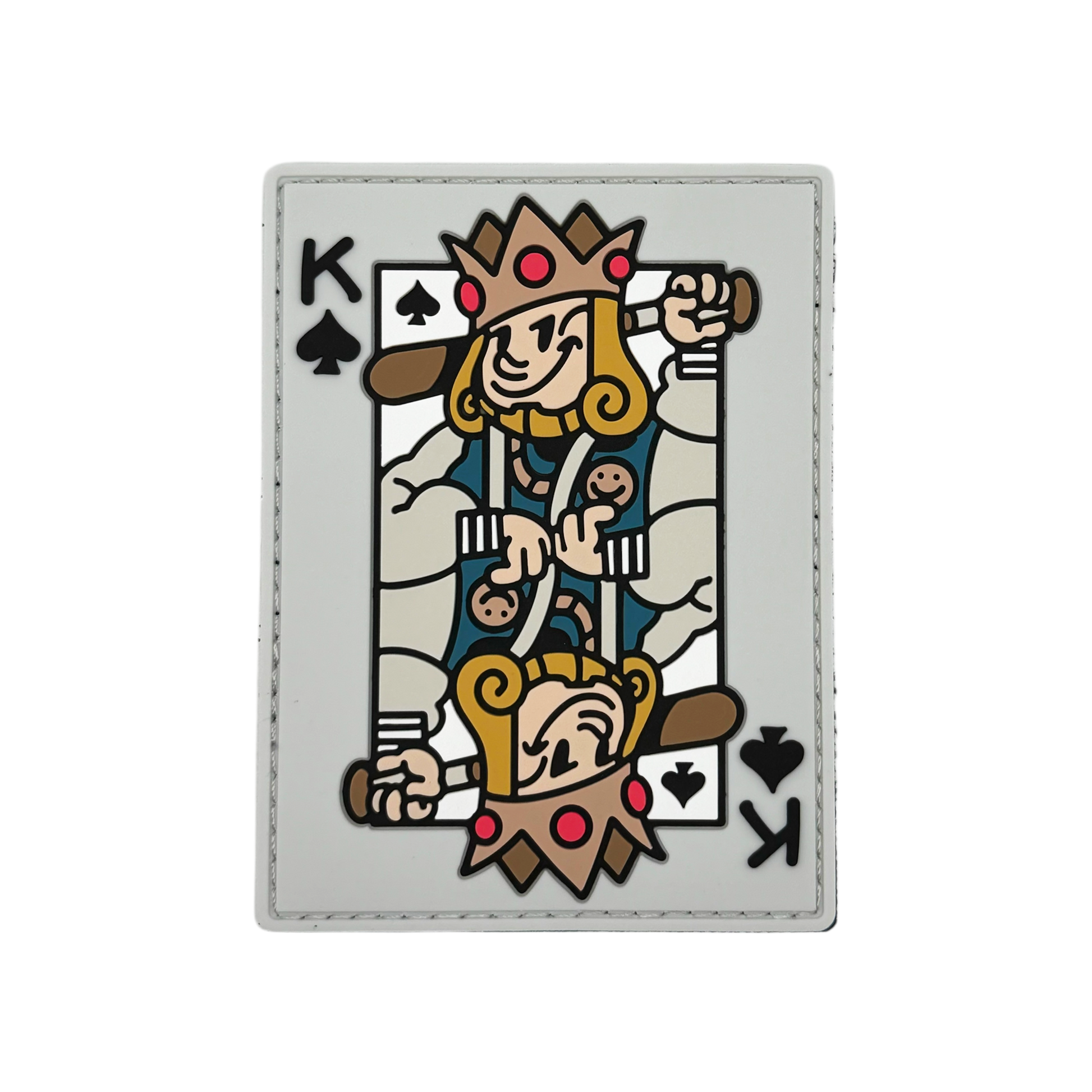 King of Spades Patch depicting a king playing card with a crown and baseball bat