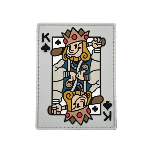King of Spades Patch depicting a king playing card with a crown and baseball bat