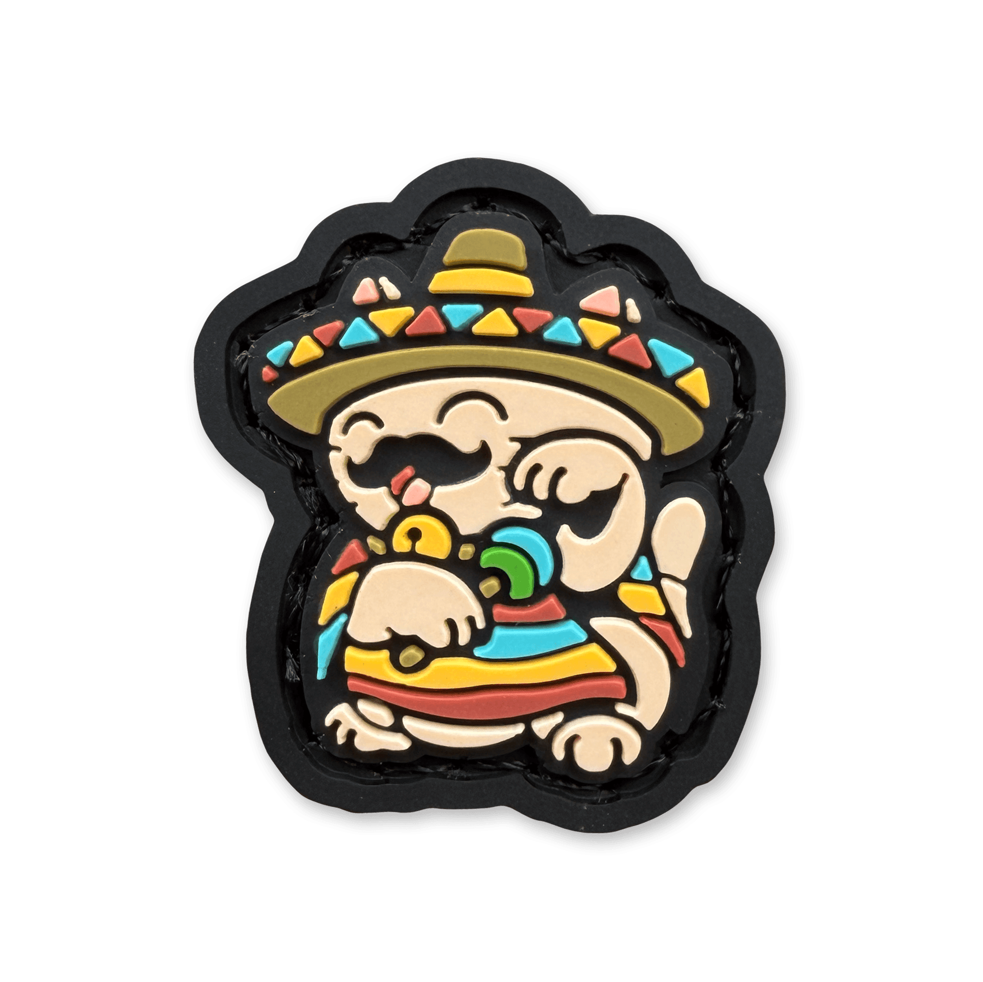 Mexico Neko ranger eye patch featuring a cat in a sombrero holding colorful maracas